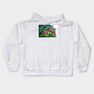 Watercolor Bee Balm Beebalm Kids Hoodie